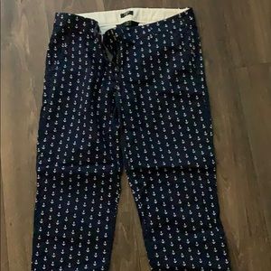 Jcrew pants. With anchors